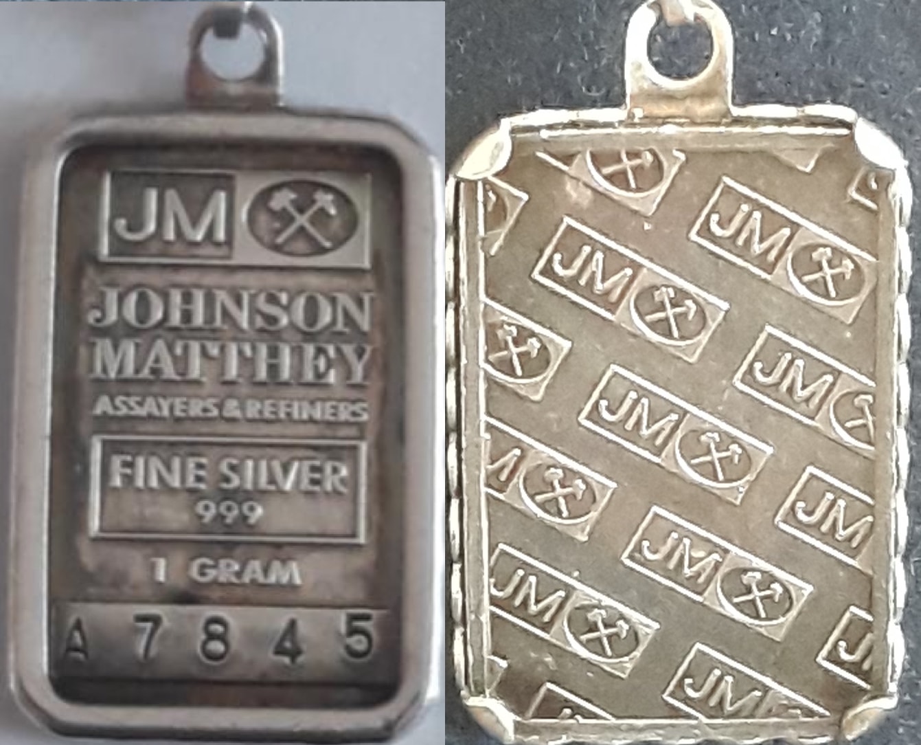 1981 JM Johnson Matthey Assayers & Refiners Blank Back 1oz Silver Bar JML-3 