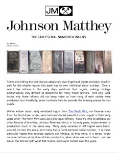 AGWire JOHNSON MATTHEY 1-30-16